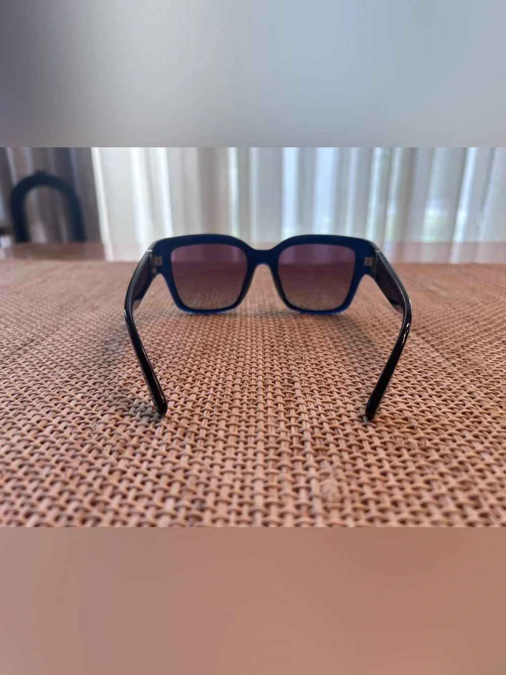 NIB Tory Burch 52mm Gradient Square Sunglasses w/Blue Frames&Violet Lens w/Case